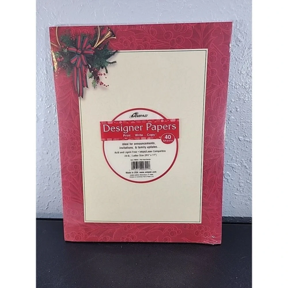 40 Sheets Computer Stationary‎ Christmas Letter Announcments, Junk Journal Paper